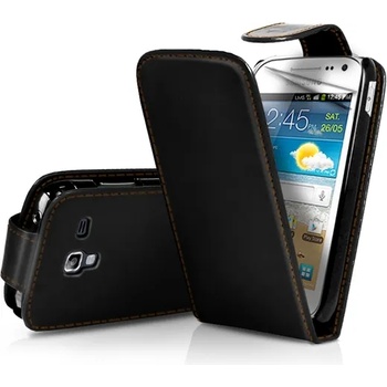 Image 1 of Samsung Galaxy Ace 2 I8160 Flip Калъф Черен + Протектор
