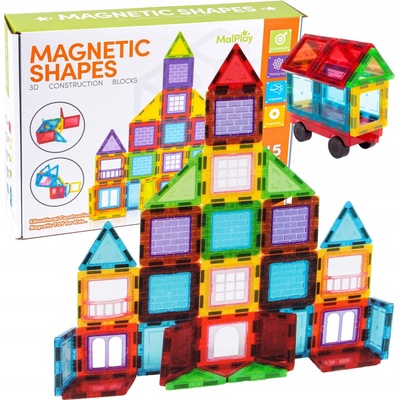 MalPlay Magnetické kocky 45 dielikov