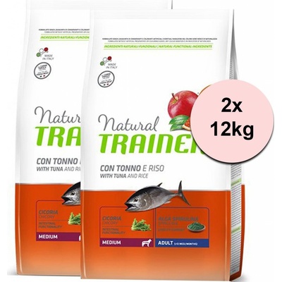 Trainer Natural Medium Adult ryba a rýže 2 x 12 kg