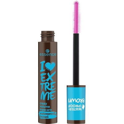 essence Objemová voděodolná řasenka I love Extreme Crazy Volume Waterproof Mascara Brown 12 ml