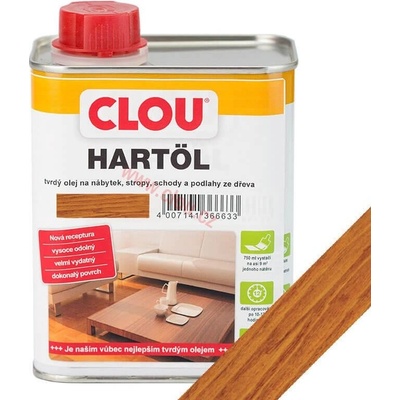 Clou HARTÖL (Tvrdý olej na dřevo) červenohnědý 750 ml