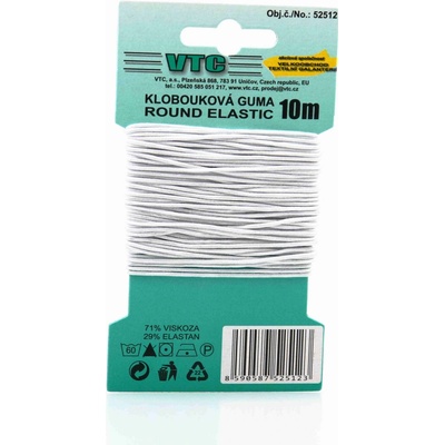 VTC Klobouková guma 1,2 mm - na kartě bílá – Zbozi.Blesk.cz