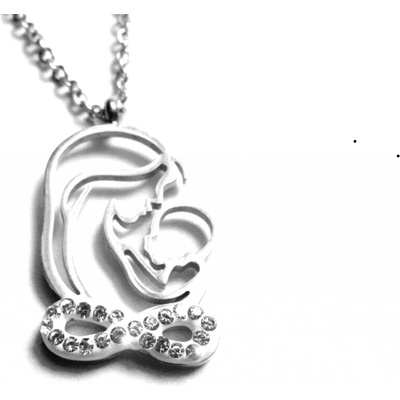 Steel Jewelry Náhrdelník matka s dítětem z chirurgické oceli NH151212