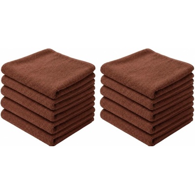 Top textil 10dílná sada školních ručníků Top 30 x 50 cm tmavě hnědá