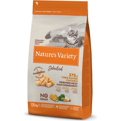 Nature´s variety select. cat steril. s kurecim 1,25 kg