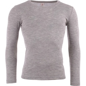 Engel Мъжко копринено термобельо Engel Shirt L/S Merino base layer - Hellgrau Melange - размер 50/52 (EU) (014-0745-0113)