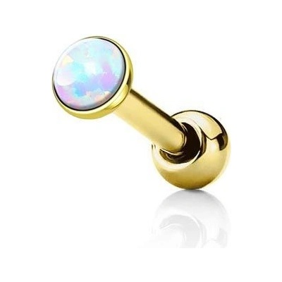 Šperky4U zlacená cartilage piercing do ucha CP1088GD-04