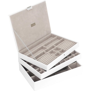 Stackers Ковчеже за бижута Stackers тройно supersize бяло-бежово (73126)