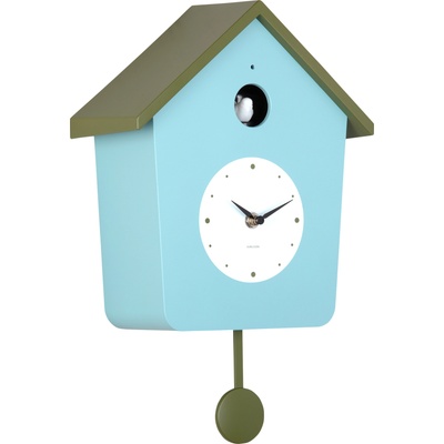 Karlsson Cuckoo Light стенен часовник с кукувица, светлосин (KA6044BL)