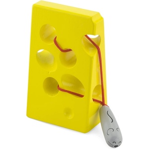 Viga Toys Дървена игра за нанизване Viga - Сиренце и мишка (56281)