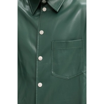 Nanushka Риза Nanushka AKSEL мъжка в зелено със свободна кройка с класическа яка NM25RSTP02467 (NM25RSTP02467)