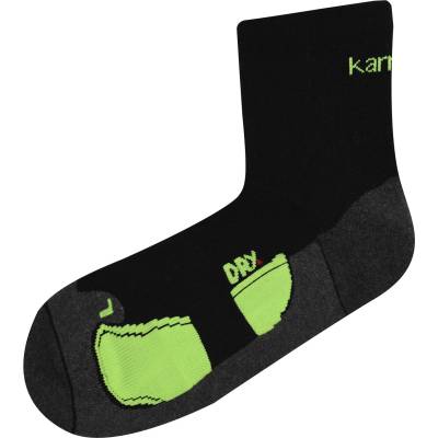 Karrimor Мъжки чорапи Karrimor Dri Skin 2 Pack Running Socks Mens - Black/Fluo