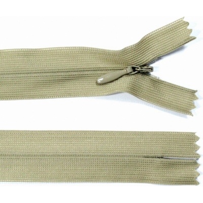 Spirálový zip no.3 skrytý nerozepínací 22cm - více barev color: 695 taupe béžová