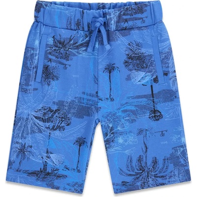 Guess Сини къси спортни панталони за момче с палми Guess