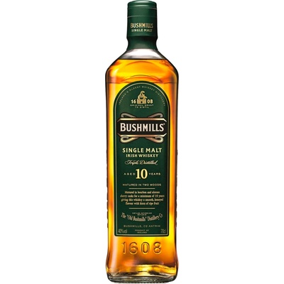 Bushmills 10y 40% 0,7 l (čistá fľaša)
