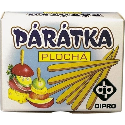 Plastimex párátka 1000ks, plochá, dřevo, EAN, pap.krab.