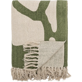 Bloomingville Одеяло Dalmine от рециклиран материал 130 x 160 см зелено (82062490)