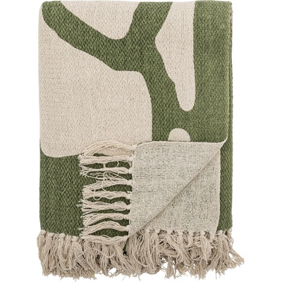 Bloomingville Одеяло Dalmine от рециклиран материал 130 x 160 см зелено (82062490)