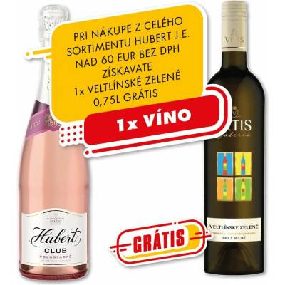 Hubert Club Ružový Polosladký 12% 0,75 l