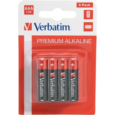 Verbatim ALKALINE BATTERY AAA 8 PACK (HANGCARD) (49502)