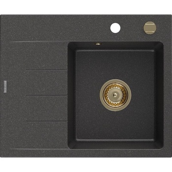 Mexen Ben гранитна мивка с една камера с място за отцеждане, дясна 600 x 500 мм, (6523605000-76-G)