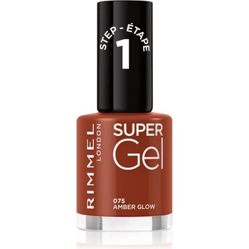 Rimmel Super Gel гел лак за нокти без използване на UV/LED лампа цвят 075 Amber Glow 12ml