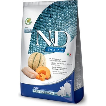N&D Ocean Pumpkin Grain Free Puppy Medium & Maxi, Cod & Cantaloupe melon 12 kg