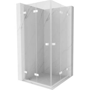 Mexen Lunar-F Duo сгъваема душ кабина 75 x 75 см, прозрачна, бяла - 836-075L-075P-20-00 (836-075L-075P-20-00)