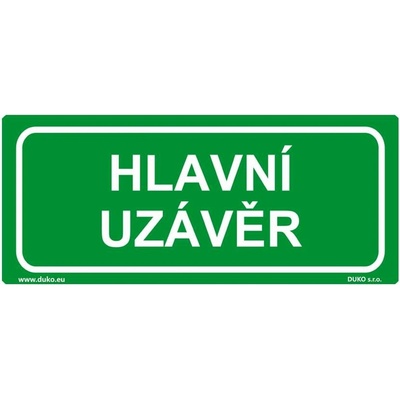 DUKO HLAVNÍ UZÁVĚR Formát: 210 x 90 mm, Materiál: samolepící vinylová fólie