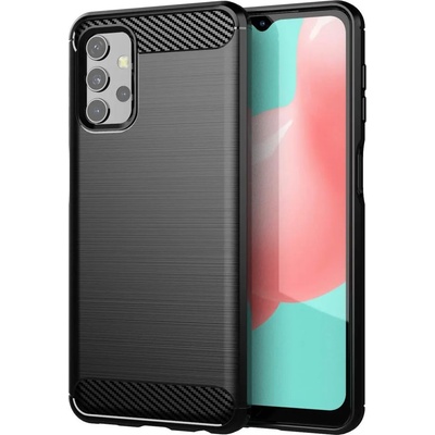 Forcell Противоударен Силиконов Калъф за Samsung A32, Forcell Carbon Case, Черен (5903396096068)