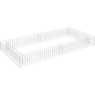zahrada-XL Gabionový vyvýšený záhon pozinkovaná ocel 200 x 100 x 20 cm