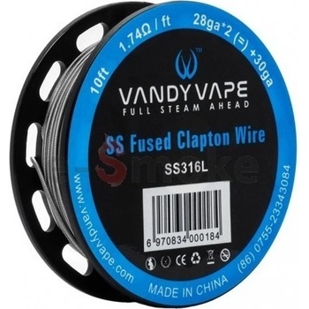 Vandy Vape SS Fused Clapton 28ga*2+30ga 3m