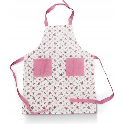 Quentin zástěra KYTKY QK-038 květinky na bílé