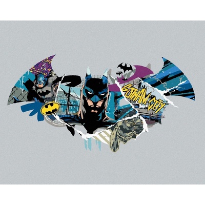 Zuty Batman a logo 40 x 50 cm bez rámu a bez vypnutí plátna 8596530135401