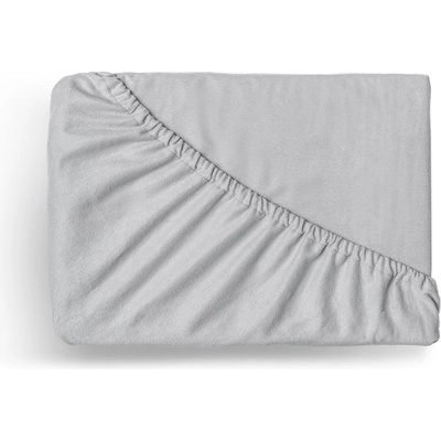 Kvalitex flanel napínací prostěradlo světle šedé 120x200