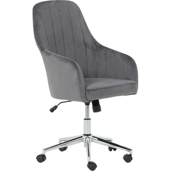 Bittel Офис кресло Carmen 2016, до 120кг, дамаска, Tilt tension механизъм, хромирана база, газов амортисьор, коригиране височина, регулируем люлеещ механизъм, тъмносив (bt-3520369)