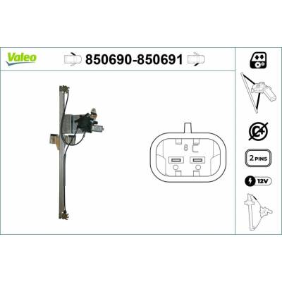 Mechanizmus zdvíhania okna VALEO 850690