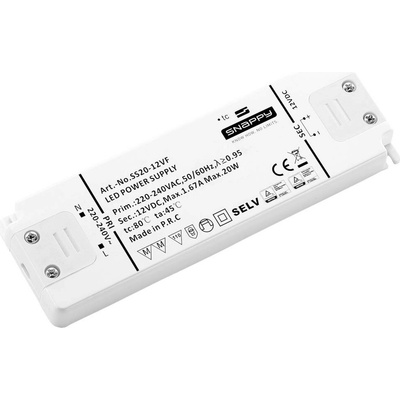 Dehner Elektronik SS 20-12VF napájecí zdroj pro LED konstantní napětí 20 W 1.67 A 12 V/DC schválení nábytku , ochrana pr