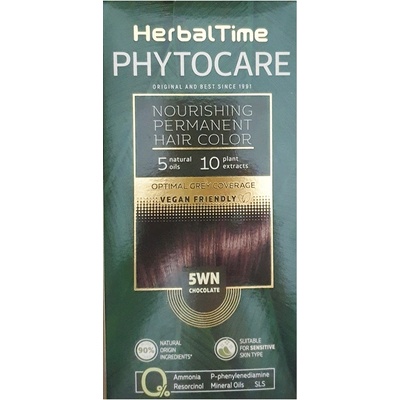 Herbal Time Phytocare barva na vlasy 90% natural Vegan 5WN čokoláda