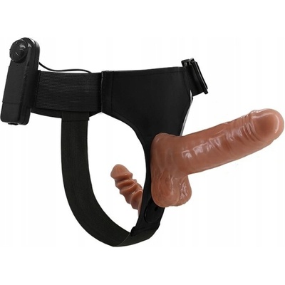 Lybaile Dildo na popruhu Dual Penis Strap On 16 cm telovej farby