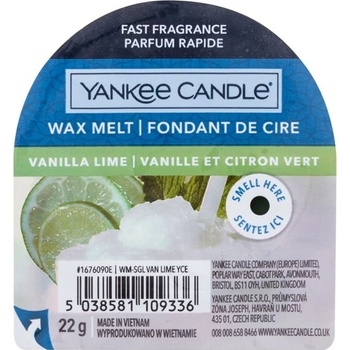 Yankee candle vanilla lime vonný vosk do aromalampy 22 g