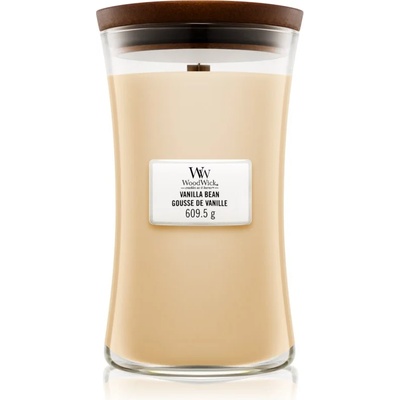 WoodWick Vanilla Bean ароматна свещ с дървен фитил 609, 5 гр