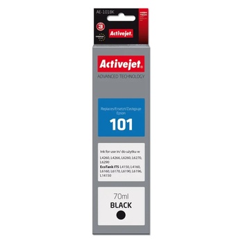 Compatible Мастило Activejet AE-101BK (заместител за Epson 101, Supreme, 70 ml, черно) (AE-101BK)