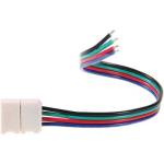  КОНЕКТОР (накрайник) за rgb лента-15см кабел (373-4)