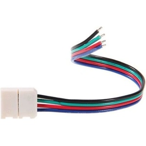  КОНЕКТОР (накрайник) за rgb лента-15см кабел (373-4)
