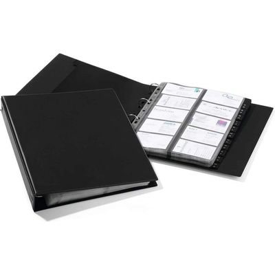 Durable Визитник Visifix, с рингове, за 400 визитки, черен (1070320024)