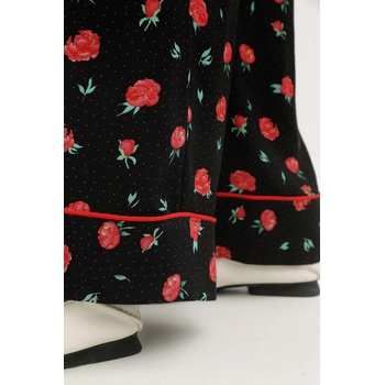 The Sleeper Панталон The Sleeper в черно с широка каройка, с висока талия PSPT03F021N (PSPT03F021N)