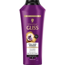 Gliss Full Hair Wonder šampón s kofeínom pre krehké slabé vlasy 400 ml