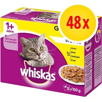 Whiskas 1+ Ragout drůbeží výběr jelly 48 x 85 g