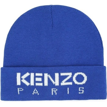 Kenzo Kids dětská čepice s příměsí vlny z tenké pleteniny K51030.50.52 tmavomodrá